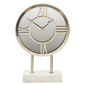 Orsina Mateo White Marble Mantel Clock – Modern Tabletop Timepiece