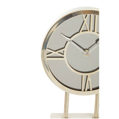 Orsina Mateo White Marble Mantel Clock – Modern Tabletop Timepiece