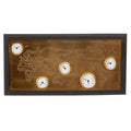 Orsina World Map Wall Clock – Multi-Time Zone Gold Metal Art