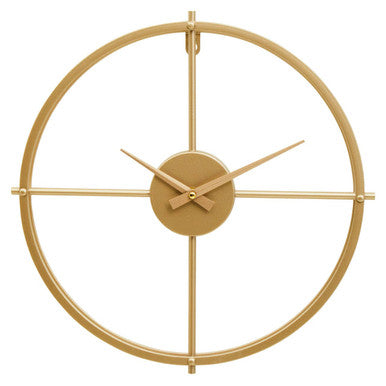 Orsina Kent Small Gold Wall Clock – Minimalist Metal Kitchen Decor