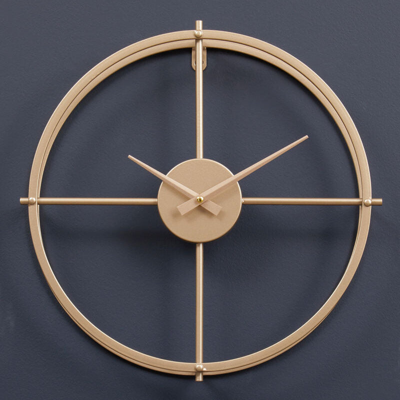 Orsina Kent Small Gold Wall Clock – Minimalist Metal Kitchen Decor