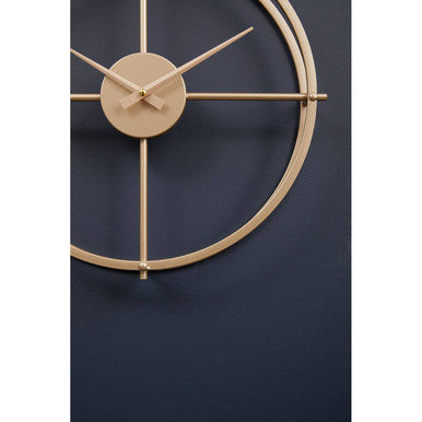 Orsina Kent Small Gold Wall Clock – Minimalist Metal Kitchen Decor
