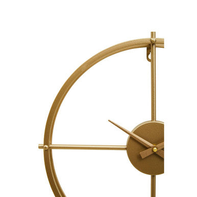 Orsina Kent Small Gold Wall Clock – Minimalist Metal Kitchen Decor