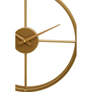 Orsina Kent Small Gold Wall Clock – Minimalist Metal Kitchen Decor