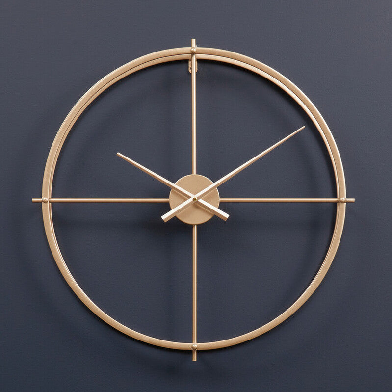 Orsina Kent Large Gold Wall Clock – Minimalist Metal Open Ring Design
