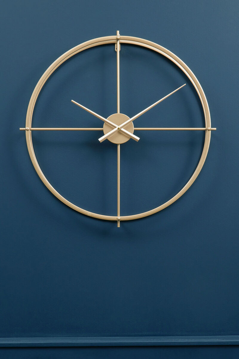 Orsina Kent Large Gold Wall Clock – Minimalist Metal Open Ring Design