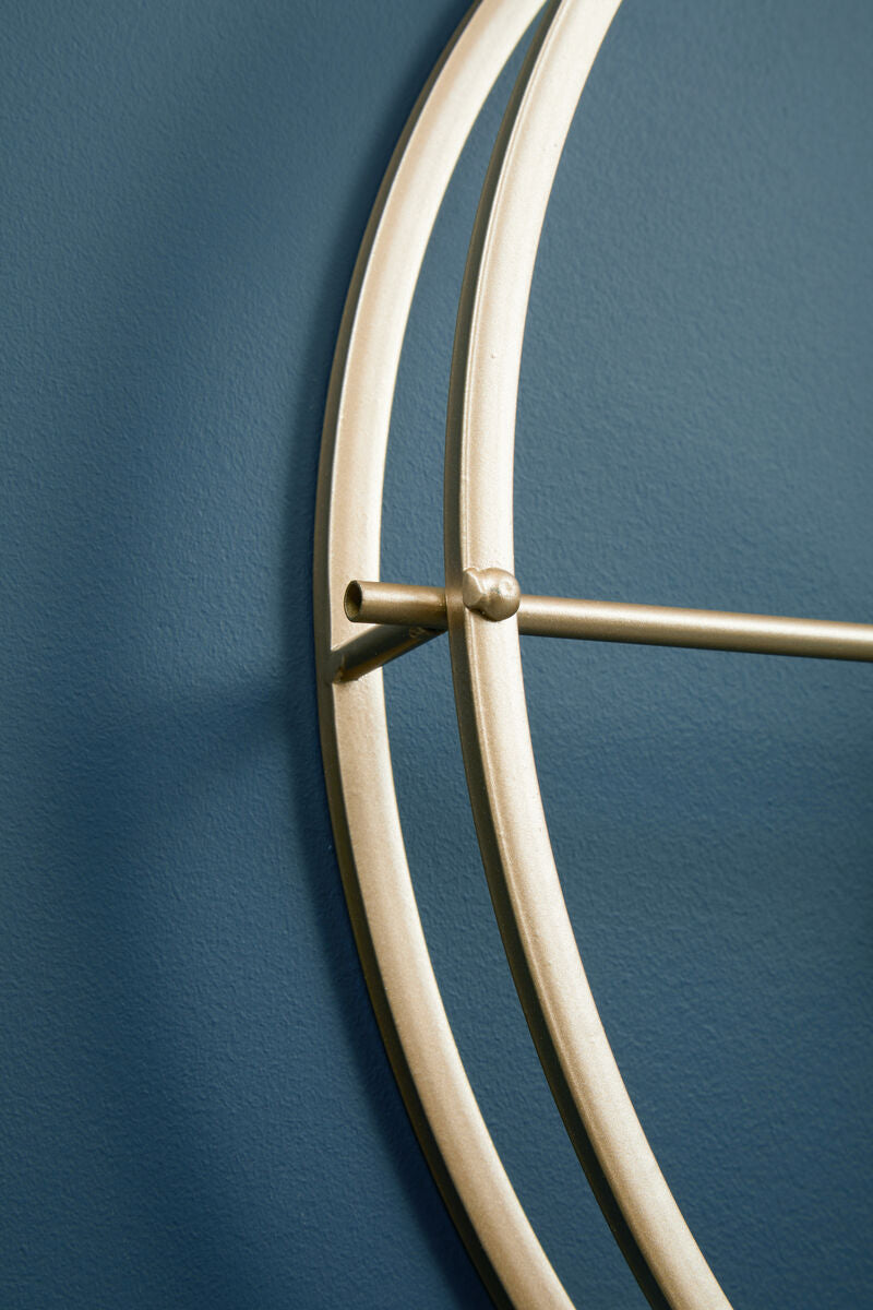 Orsina Kent Large Gold Wall Clock – Minimalist Metal Open Ring Design