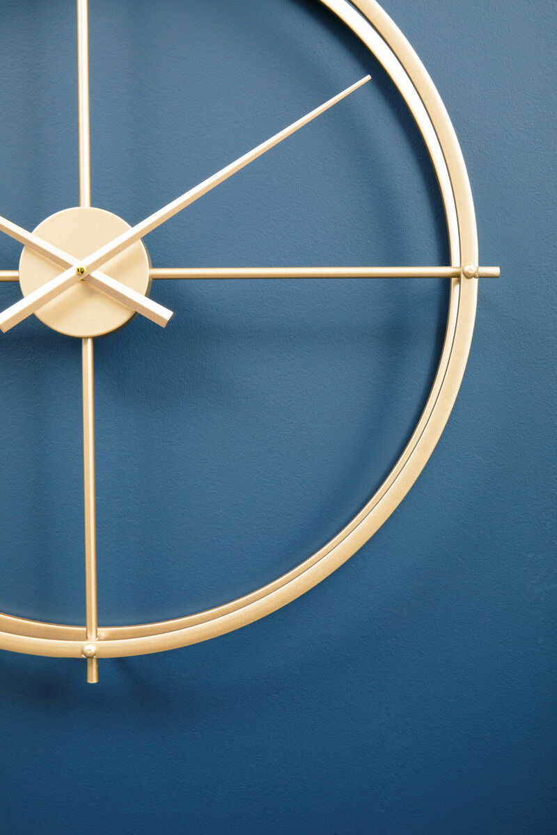 Orsina Kent Large Gold Wall Clock – Minimalist Metal Open Ring Design
