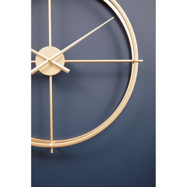 Orsina Kent Large Gold Wall Clock – Minimalist Metal Open Ring Design
