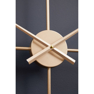 Orsina Kent Large Gold Wall Clock – Minimalist Metal Open Ring Design