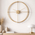 Orsina Kent Large Gold Wall Clock – Minimalist Metal Open Ring Design