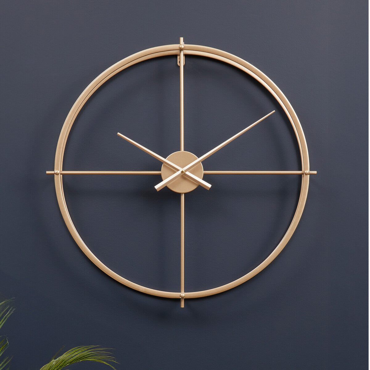 Orsina Kent Large Gold Wall Clock – Minimalist Metal Open Ring Design