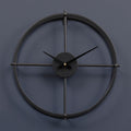 Orsina Kent Small Black Metal Wall Clock – Minimalist Modern Design
