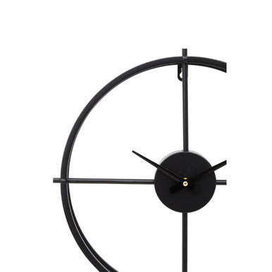 Orsina Kent Small Black Metal Wall Clock – Minimalist Modern Design