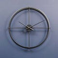 Orsina Kent Large Black Metal Wall Clock – Modern Minimalist Design