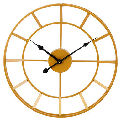 Orsina Kent Small Gold Metal Wall Clock – Silent Minimalist Design