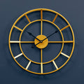 Orsina Kent Small Gold Metal Wall Clock – Silent Minimalist Design