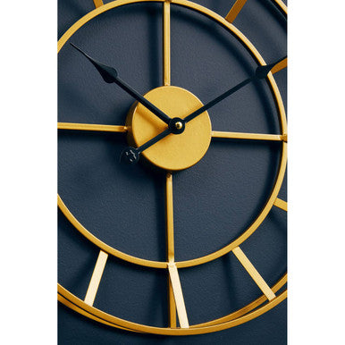 Orsina Kent Small Gold Metal Wall Clock – Silent Minimalist Design