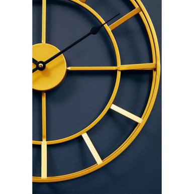 Orsina Kent Small Gold Metal Wall Clock – Silent Minimalist Design