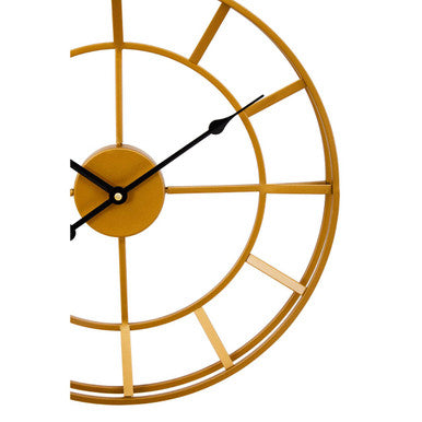 Orsina Kent Small Gold Metal Wall Clock – Silent Minimalist Design