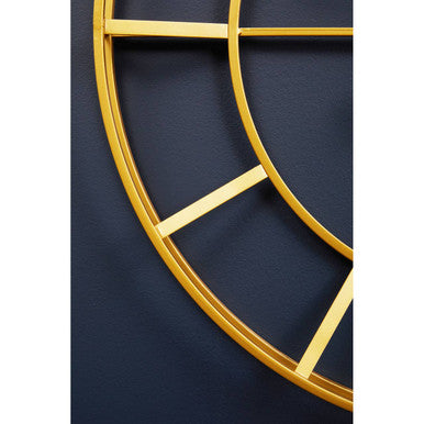 Orsina Kent Large Gold Metal Wall Clock – Modern 60cm Open Frame