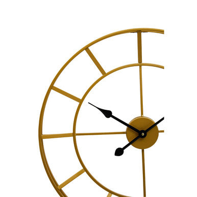 Orsina Kent Large Gold Metal Wall Clock – Modern 60cm Open Frame
