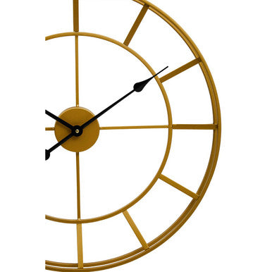 Orsina Kent Large Gold Metal Wall Clock – Modern 60cm Open Frame
