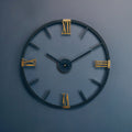 Orsina Kent Round Black Metal Wall Clock – Modern Minimalist Timepiece