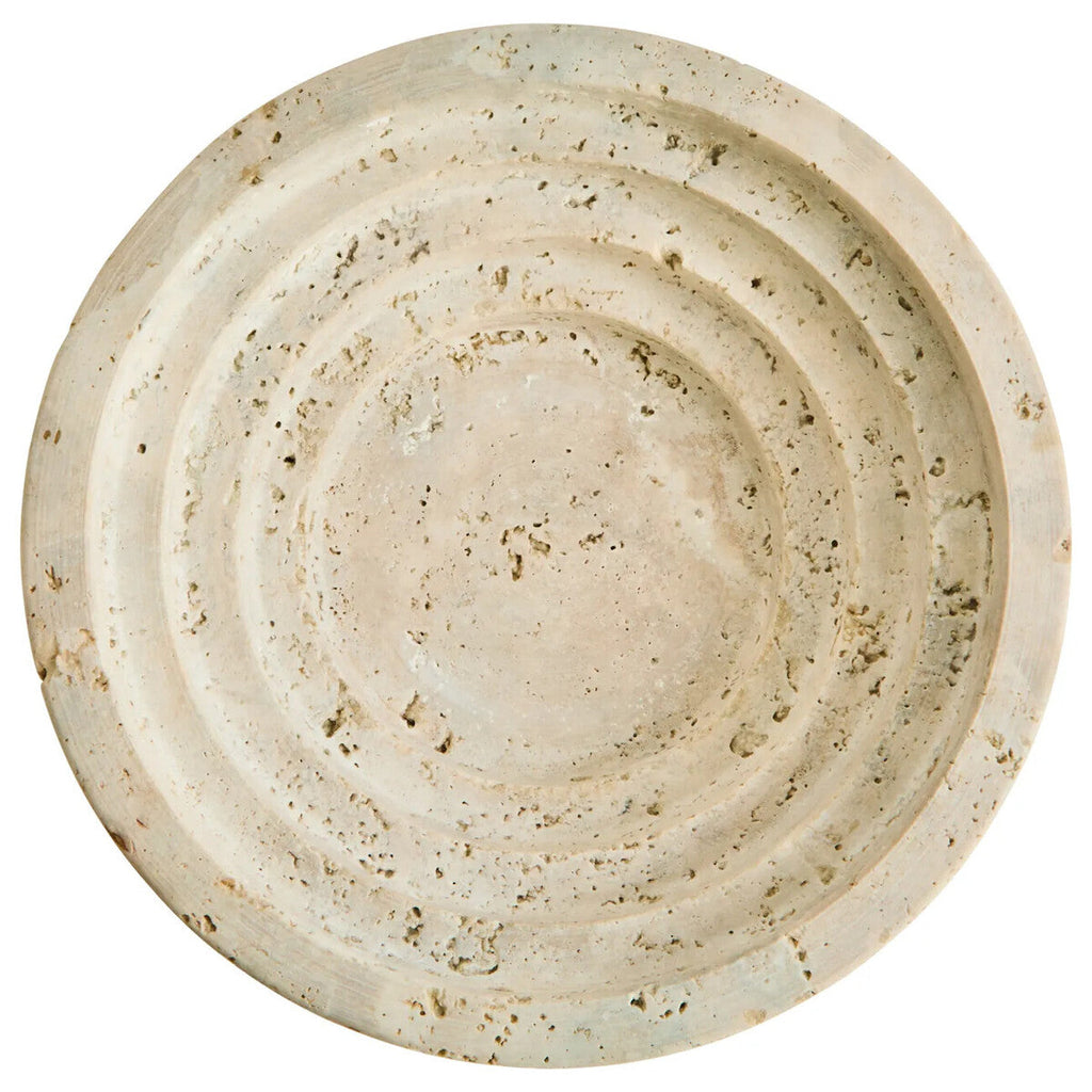 Orsina Tibor Travertine Bowl – Natural Stone Decorative Catch-All Dish