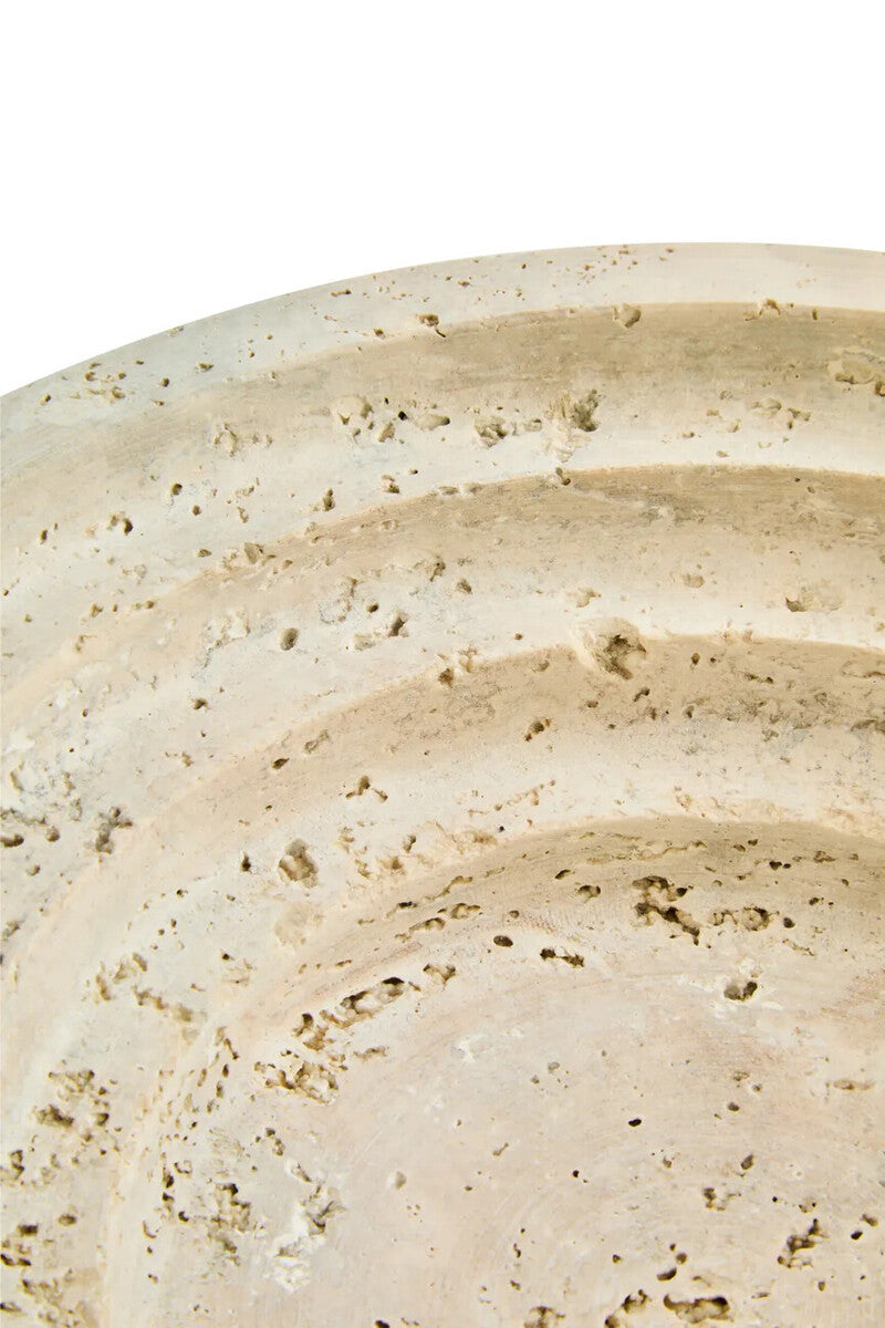 Orsina Tibor Travertine Bowl – Natural Stone Decorative Catch-All Dish