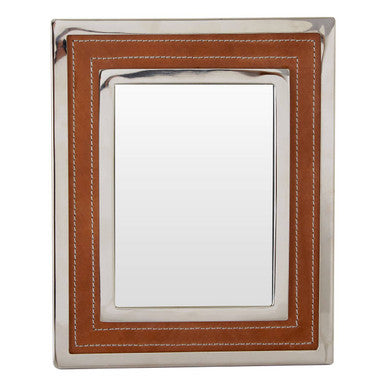 Orsina Churchill Tan Leather Photo Frame | 5x7 Picture Display