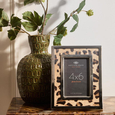 Orsina Kensington Townhouse Leopard Print Photo Frame – 4x6 Steel