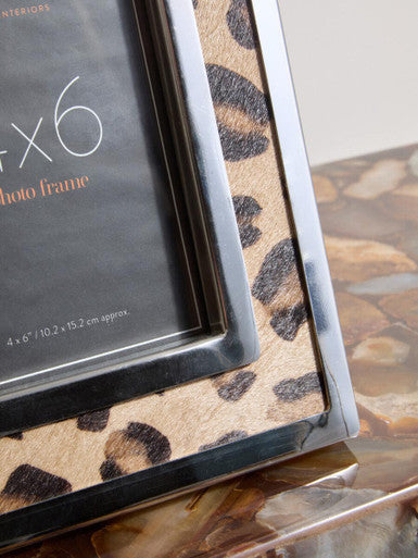Orsina Kensington Townhouse Leopard Print Photo Frame – 4x6 Steel