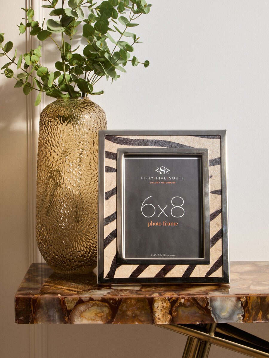 Orsina Kensington Townhouse Zebra Photo Frame | 6x8 Monochrome Decor