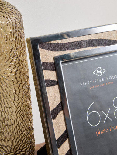 Orsina Kensington Townhouse Zebra Photo Frame | 6x8 Monochrome Decor