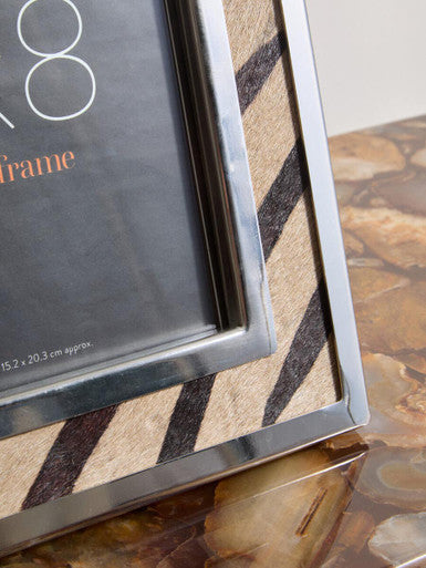 Orsina Kensington Townhouse Zebra Photo Frame | 6x8 Monochrome Decor