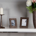Orsina Arya Grey 4x6 Photo Frame – Textured Pewter-Tone Picture Frame