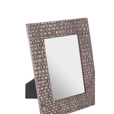 Orsina Arya 5x7 Photo Frame – Pewter Textured Contemporary Tabletop Decor