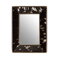Orsina Bowerbird Cowhide Photo Frame | 5x7 Black & Gold Texture