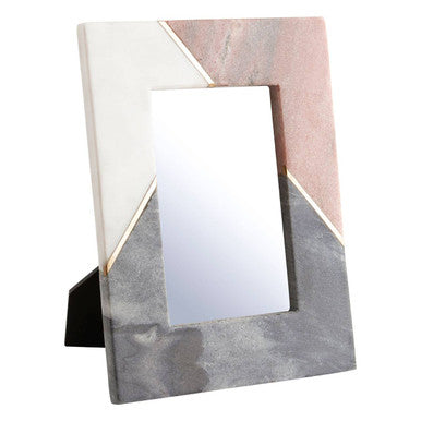 Orsina Kira Tri-Colour Marble 4x6 Photo Frame with Gold Inlay