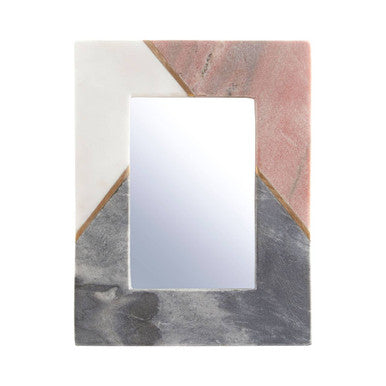 Orsina Kira Tri-Colour Marble 4x6 Photo Frame with Gold Inlay