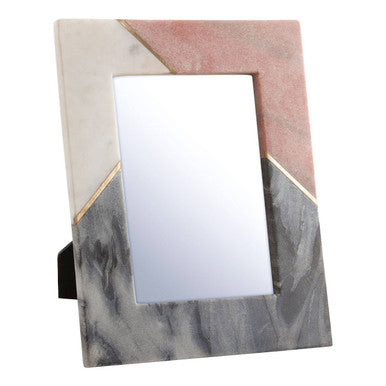 Orsina Kira Marble Photo Frame | Tri-Colour Pink White Grey | 5x7
