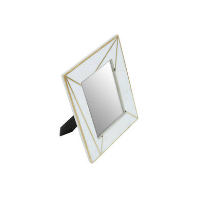 Orsina Sena 5x7 Photo Frame | White Marble with Gold Inlay Decor
