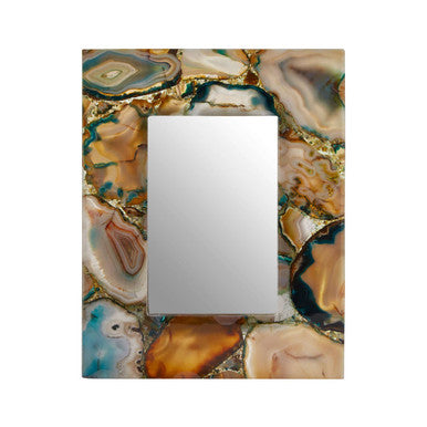 Orsina Bowerbird Green Agate Photo Frame – 4x6 Natural Stone Decor