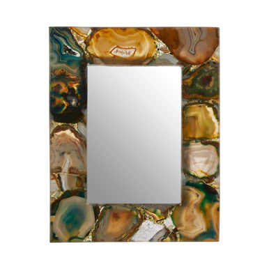 Orsina Bowerbird Large Green Agate 5x7 Photo Frame | Stone Decor