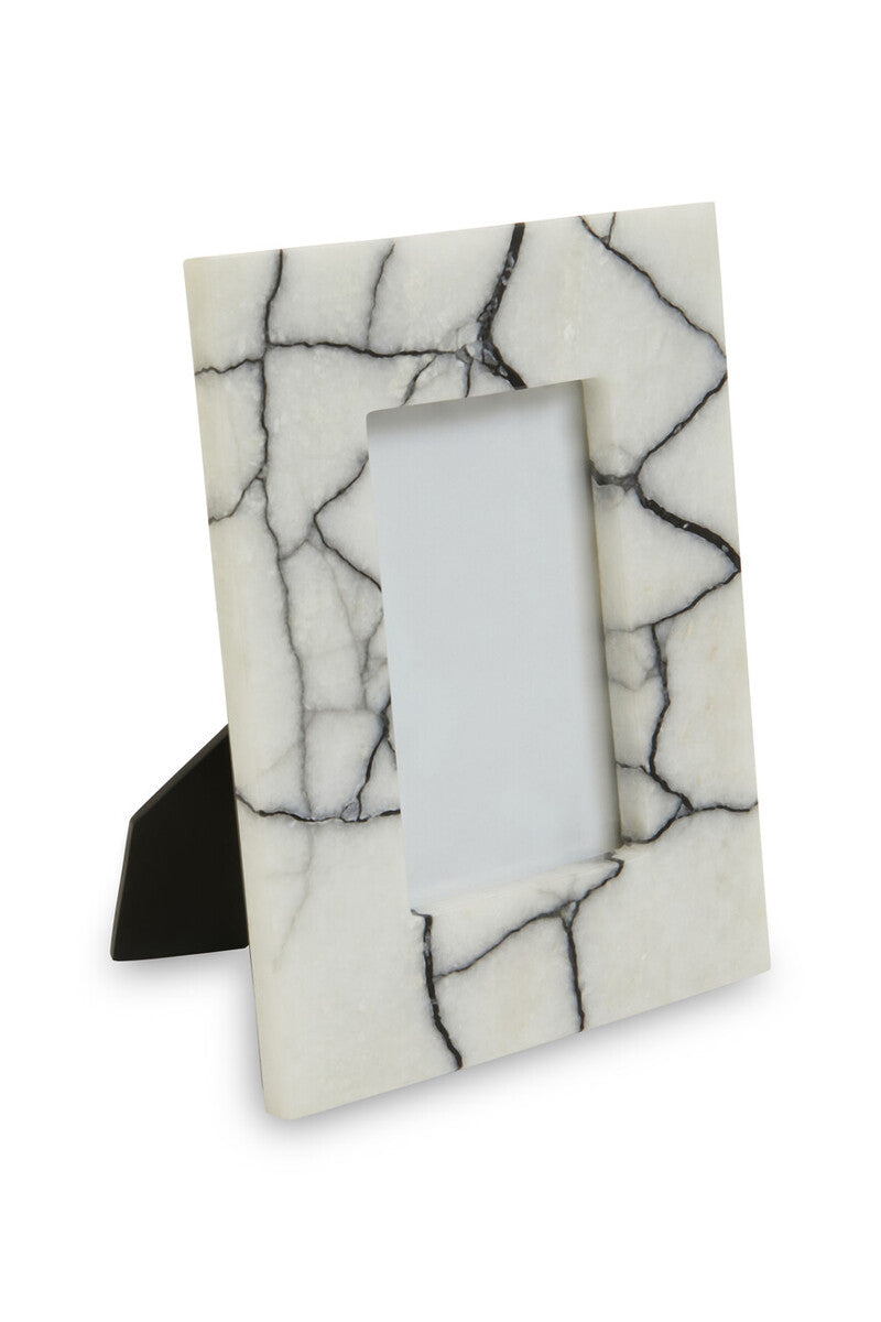 Orsina Marmara White and Black Marble Photo Frame | 4x6 Small Frame