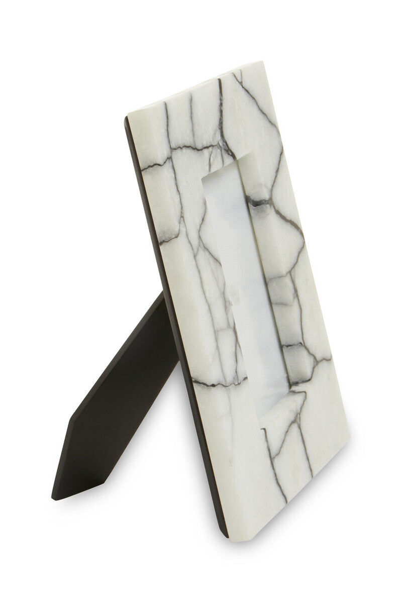 Orsina Marmara White and Black Marble Photo Frame | 4x6 Small Frame