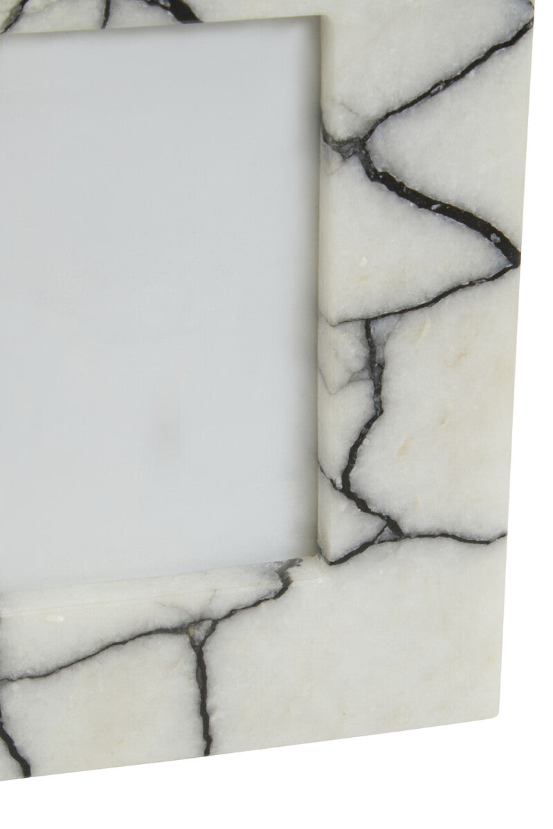 Orsina Marmara White and Black Marble Photo Frame | 4x6 Small Frame