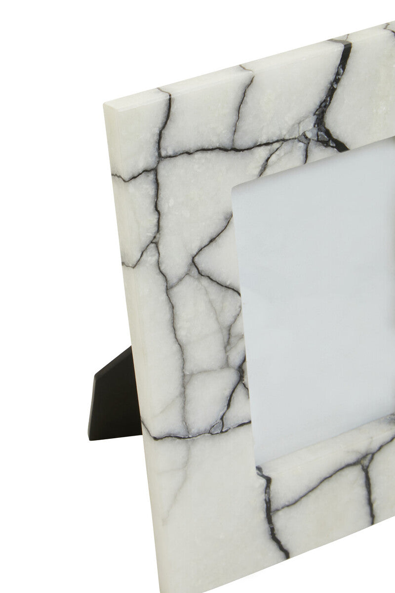 Orsina Marmara White and Black Marble Photo Frame | 4x6 Small Frame