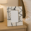 Orsina Marmara White and Black Marble Photo Frame | 4x6 Small Frame